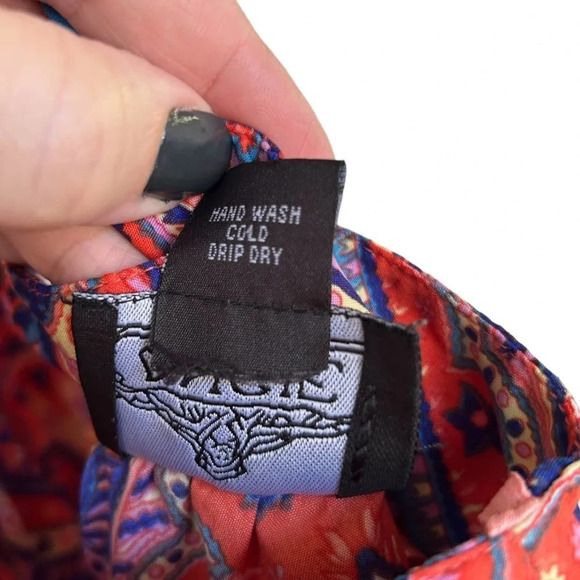 Angie Women's Colorful Paisley Off The Shoulder Cut Out Mini Dress Size Medium - Picture 9 of 9